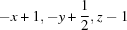 [-x+1, -y+{\script{1\over 2}}, z-1]