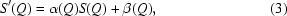 [ S'(Q) = \alpha(Q)S(Q)+\beta(Q),\eqno(3) ]