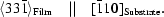[\langle 33\bar{1}\rangle_{\rm Film}\quad || \quad [\bar{1}10]_{\rm Substrate}.]