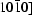 [10 \bar{1} 0]]