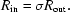 [R_{\rm in} = \sigma R_{\rm out}.]