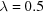 [\lambda = 0.5]