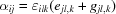 [\alpha _{{ij}} = \varepsilon _{{ilk}}(e_{{jl,k}}+g_{{jl,k}})]