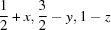 [{1\over 2}+x,{3\over 2}-y,1-z]