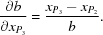 [{{\partial b} \over {\partial x_{P_3} }} = {{x_{P_3}-x_{P_2}} \over {b}}.]