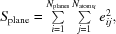 [S_{\rm plane} = \textstyle\sum\limits_{i = 1}^{N_{\rm planes}} \sum\limits_{j = 1}^{N_{{\rm atoms}_i}} e_{ij}^2,]