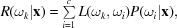 [R(\omega_k|{\bf x}) = \textstyle\sum\limits_{i = 1}^c L(\omega_k, \omega_i) P(\omega_i|{\bf x}),]