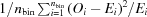 [{1 / n_{\rm bin}}\textstyle \sum_{i = 1}^{n_{\rm bin}} {{(O_i - E_i)^2} /{E_i}}]