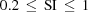 [0.2\,\le \,{\rm SI}\,\le \,1]