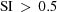 [\rm SI\,\gt\,0.5]