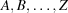 [A,B,\ldots,Z]