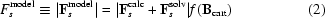 [F_{s}^{\rm model} \equiv |{\bf F}_{s}^{\rm model}| = |{\bf F}_{s}^{\rm calc} + {\bf F}_{s}^{\rm solv}|f({\bf B}_{\rm cart}) \eqno (2)]