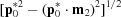 [[{\bf p}^{*2}_0-({\bf p}^*_0\cdot{\bf m}_2)^2]^{1/2}]