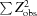 [\sum Z_{\rm obs}^{2}]