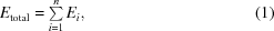 [{E}_{\rm total} = \textstyle \sum \limits_{i = 1}^{n}{E}_{i}, \eqno(1)]