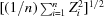 [[(1/n)\textstyle \sum^{n}_{i=1}Z_{i}^{2}]^{1/2}]