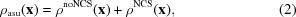 [\rho_{\rm asu}({\bf x}) = \rho^{\rm noNCS}({\bf x})+\rho^{\rm NCS}({\bf x}), \eqno (2)]