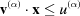 [{\bf v}^{(\alpha)} \cdot {\bf x} \le u^{(\alpha)}]