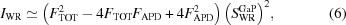 [{I}_{\rm WR}\simeq \left({F}_{\rm TOT}^{2}-4{F}_{\rm TOT} {F}_{\rm APD}+4{F}_{\rm APD}^{2}\right){\left({S}_{\rm WR}^{\rm GaP}\right)}^{2}, \eqno (6)]