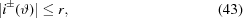 [| i^\pm (\vartheta) | \le r, \eqno(43)]
