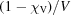 [(1-\chi_{\rm{V}})/V]