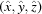 [(\hat{x},\hat{y},\hat{z})]