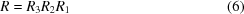 [R = R_{3} R_{2} R_{1}\eqno(6)]