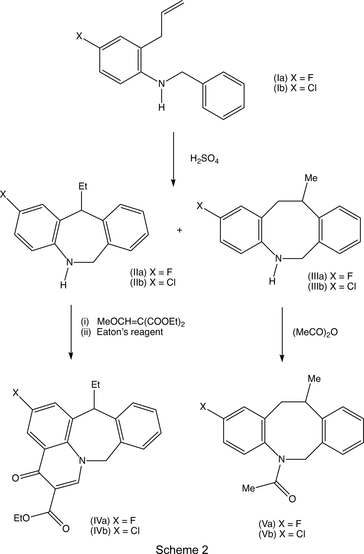 Iucr A Concise And Efficient Concurrent Synthesis Of 6 11 Dihydrodibenzo B E Azepines And 5 6 11 12 Tetrahydrodibenzo B F Azocines And Their Conversion To 4 Oxo 8 13 Dihydro 4h Benzo 5 6 Azepino 3 2 1 Ij Quinoline 5 Carboxylates And N Acetyl 5 6 11 12