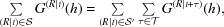 [\textstyle\sum\limits_{(R\mid t) \in {\cal S}} G^{(R\mid t)}(h) = \sum\limits_{(R\mid t) \in {\cal S}^\prime} \sum\limits_{\tau \in {\cal T}} G^{(R \mid t + \tau)}(h),]