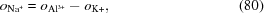 [o_{{\rm Na^+}} = o_{{\rm Al^{3+}}} - o_{{\rm K+}}, \eqno (80)]