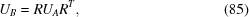 [U_{B} = RU_{A}R^{T}, \eqno (85)]