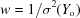 [w = 1/\sigma^2(Y_{\rm o})]