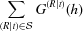 [\sum_{(R\mid t) \in {\cal S}} G^{(R\mid t)}(h)]