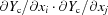 [{{\partial Y_{\rm c}}/{\partial x_i}} \cdot {{\partial Y_{\rm c}}/{\partial x_j}}]