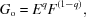 [G_{\rm o} = E^q F^{(1-q)},]
