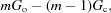 [m G_{\rm o} - (m-1) G_{\rm c},]