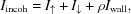 [I_{{\rm incoh}} = I_\uparrow + I_\downarrow + \rho I_{{\rm wall}},]