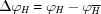 [\Delta\varphi_H = \varphi_H - \varphi_{\overline{H}}]