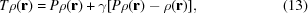 [T\rho({\bf r}) = P\rho({\bf r})+\gamma[P\rho({\bf r})-\rho({\bf r})],\eqno(13)]