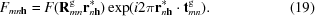 [F_{{mn{\bf h}}} = F({\bf R}^{\rm g}_{{mn}}{\bf r}^{\ast}_{{n{\bf h}}})\exp(i2\pi{\bf r}^{\ast}_{{n{\bf h}}}\cdot{\bf t}^{\rm g}_{{mn}}).\eqno(19)]