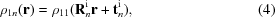 [\rho _{{1n}}({\bf r}) = \rho _{{11}}({\bf R}^{\rm i}_{{n}}{\bf r}+{\bf t}^{\rm i}_{{n}}),\eqno(4)]