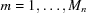 [m = 1,\ldots,M_{n}]