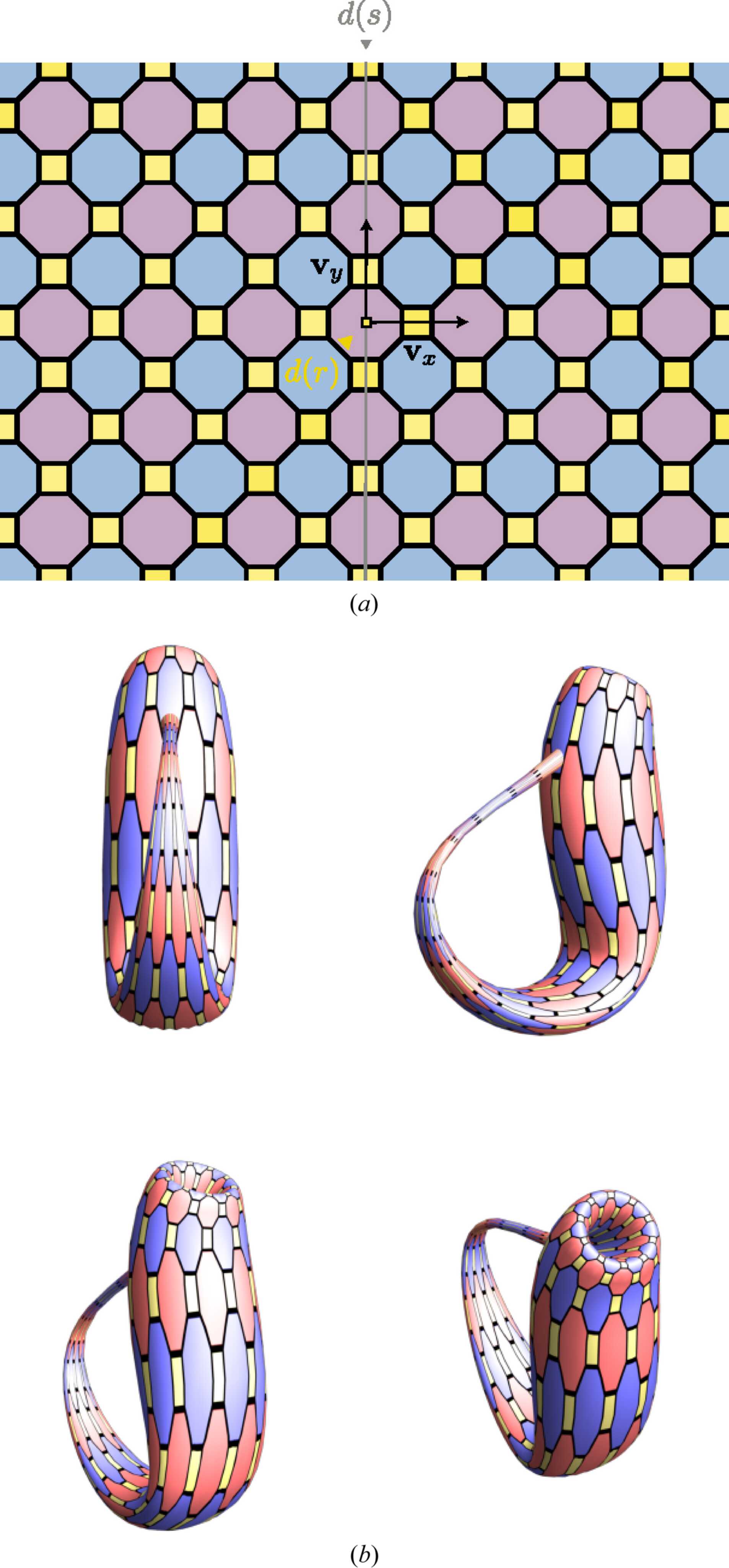 (IUCr) Symmetry structures of tilings on a Klein bottle