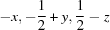 [-x, -{1\over 2}+ y, {1\over 2} - z]