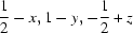 [{1\over 2}- x, 1 - y, - {1\over 2}+ z]