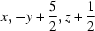 [x, -y+{\script{5\over 2}}, z+{\script{1\over 2}}]