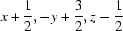 [x+{1\over2}, -y+{3\over2}, z-{1\over2}]