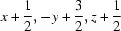 [x+{1\over2}, -y+{3\over2}, z+{1\over2}]