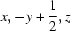 [{x, -y+ {1 \over 2}, z }]