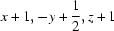 [{x+1, -y+{1 \over 2}, z+1}]